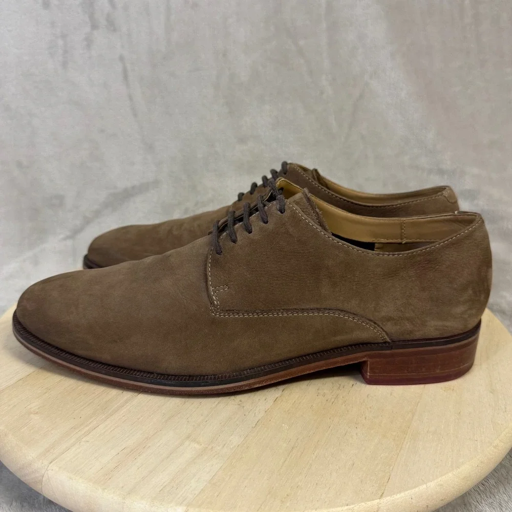 Cole Haan Harrison Grand Derby Brown Suede Dress Shoes Mens 10.5 M C12421